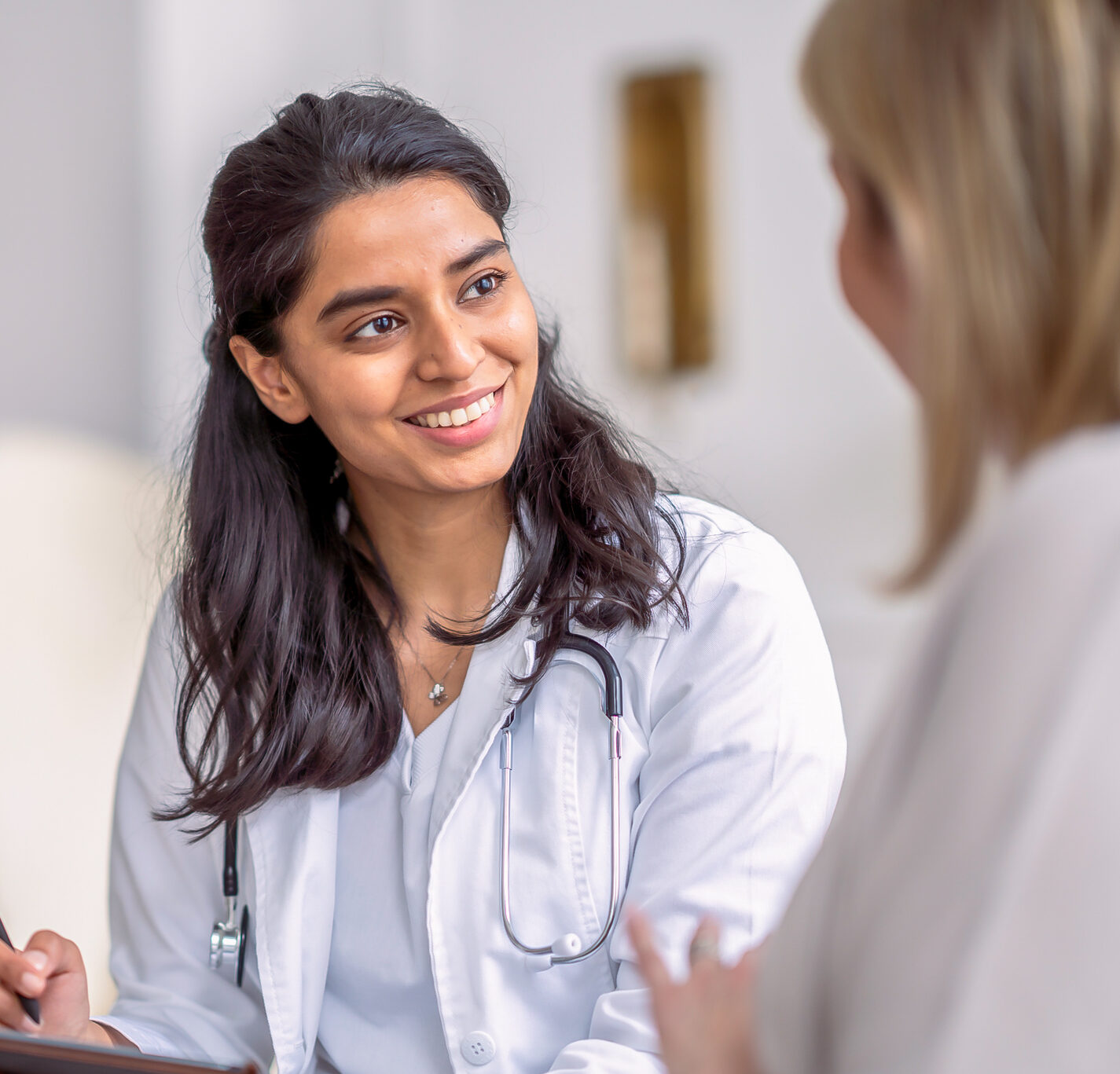 Homecare Visit with a Senior Woman